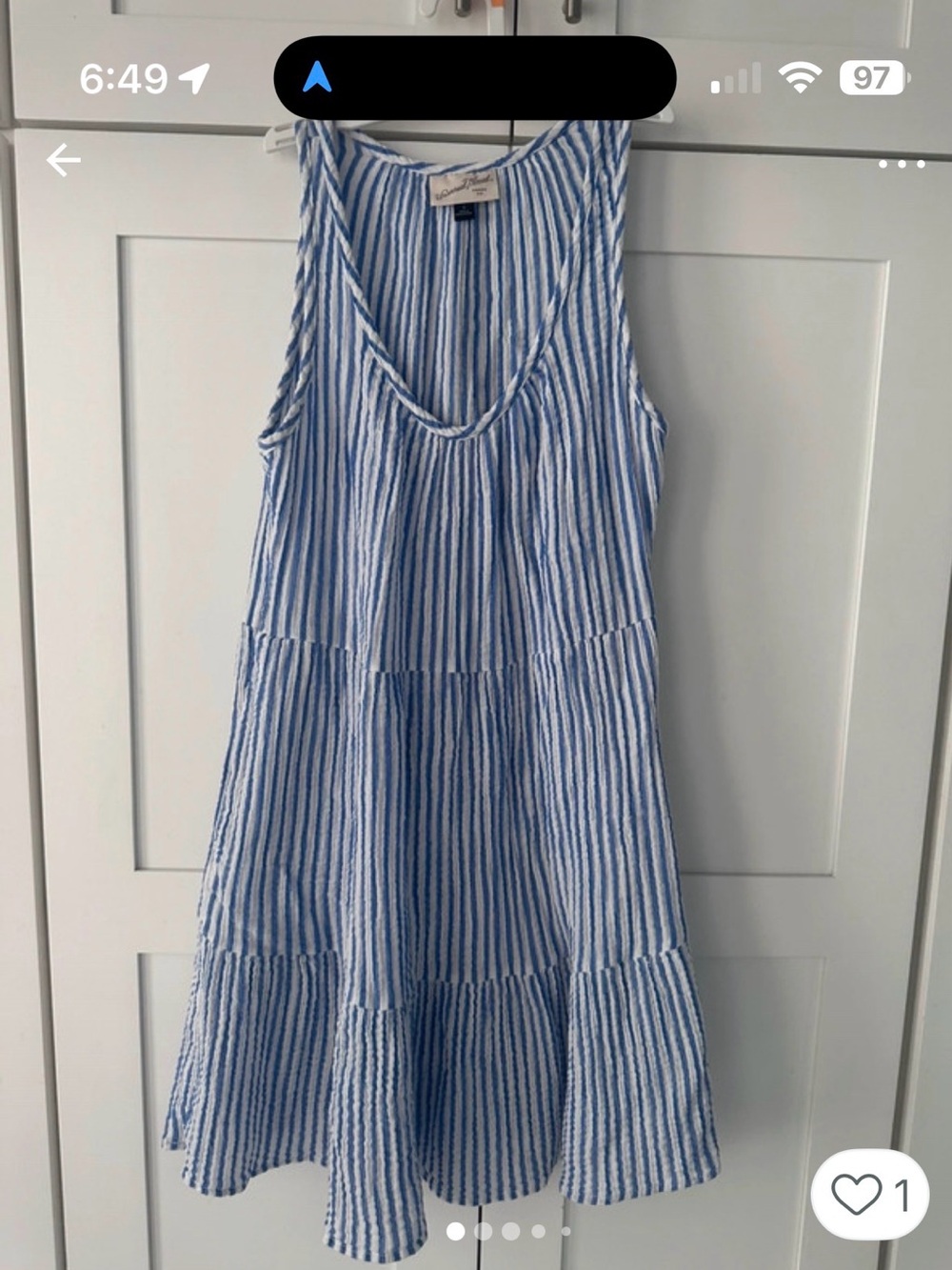 Universal Thread Blue and White Striped Summer Dress